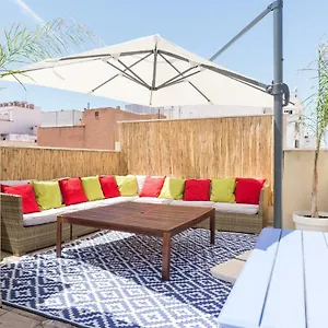 Ma2b-bright With Rooftops With Palms Near Old Town Málaga